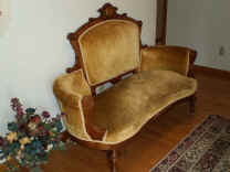 Walnut Victorian Love Seat W Matching Chair.jpg (84639 bytes)